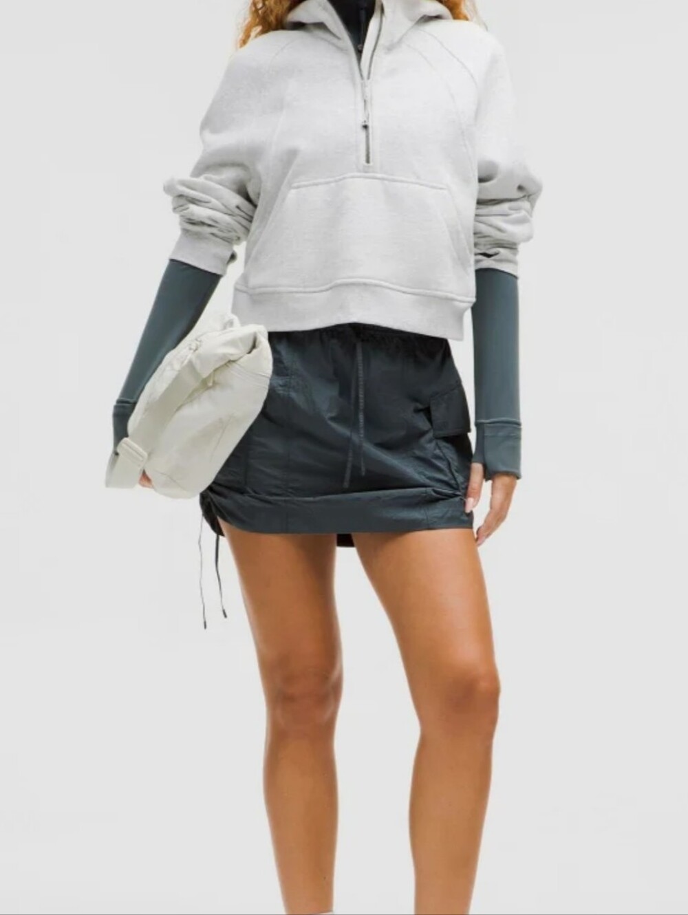 Lululemon Scuba Oversized Half-Zip Hoodie - Heathered Core Ultra Grey Size M/L